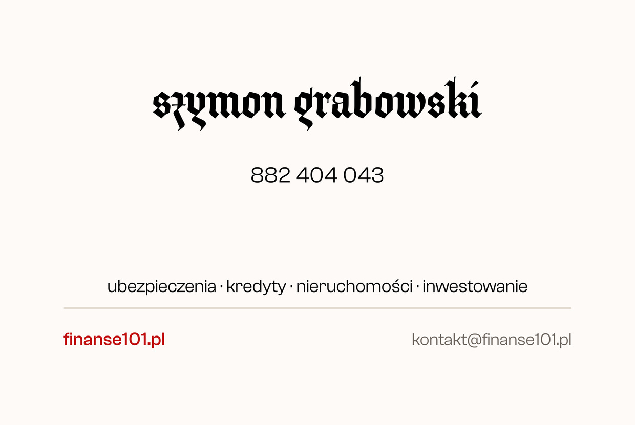 Awers i rewers wizytówki 85 × 55 mm. Folia matowa w czerwieni zamiast suchego tłoku, całość na jednej osi pionowej.